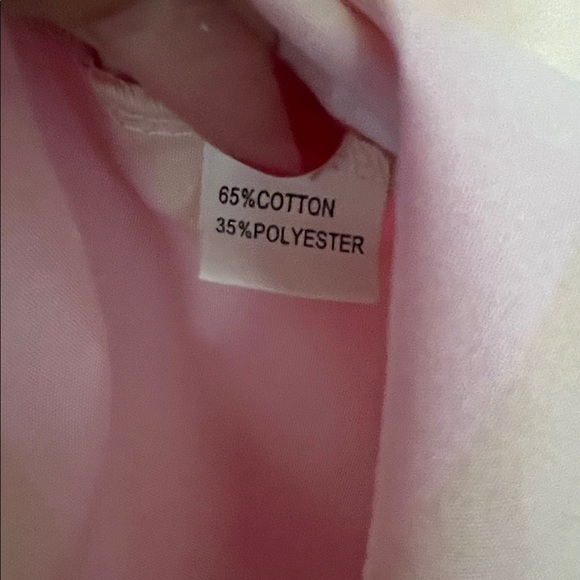 🛍️ Pink orange stripe high, low V-neck midi dress size large - Picture 6 of 6